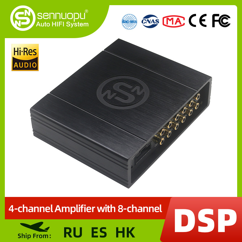 Audio Music Equalizer - Wzmacniacz samochodowy Sennuopu DS-M8 4-kanałowy, procesor