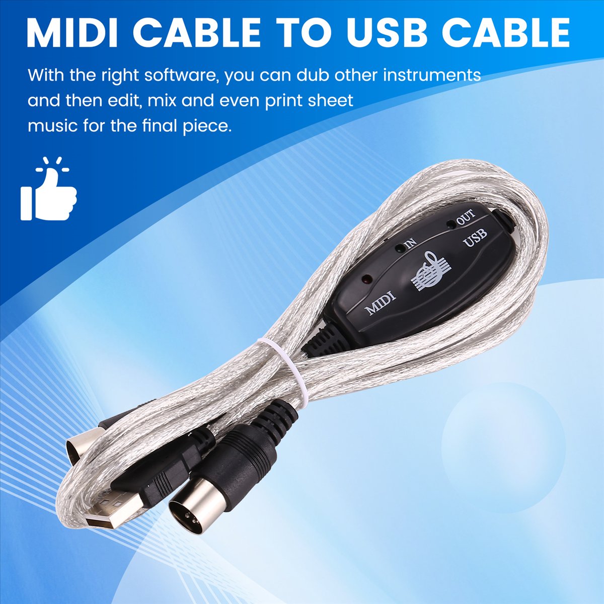 Audio Music Edit - Konwerter kabla USB na MIDI 5Pin