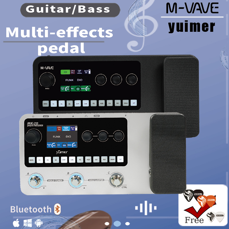 Looper Pedal Guitar - M-VAVE/Yuimer MK-20 Gitarowy/Basowy Multi-Efekt Gitarowy –