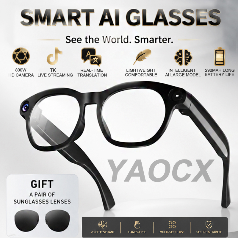 Audio Music Free Online - Inteligentne okulary 2026 z kamerą 800W,