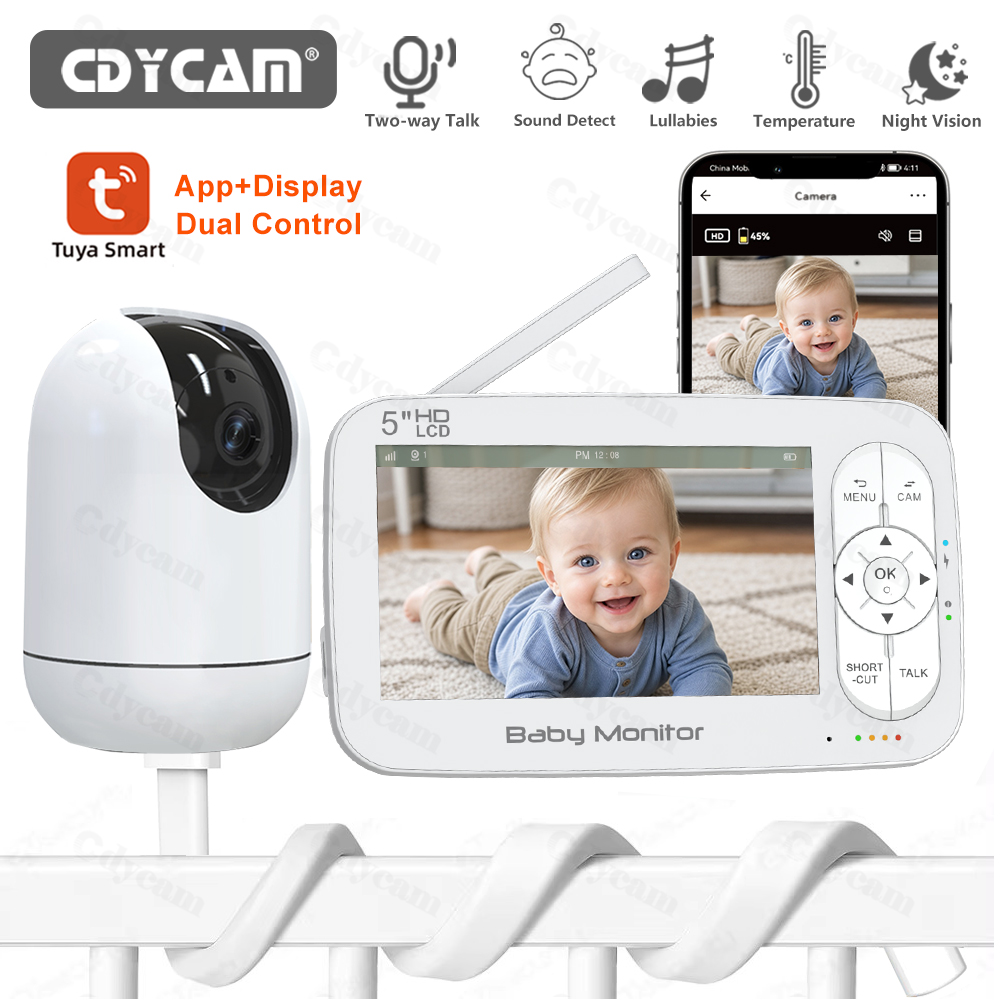 Zoom Audio Music - 5-calowy Monitor Dziecięcy WiFi Tuya APP+monitor