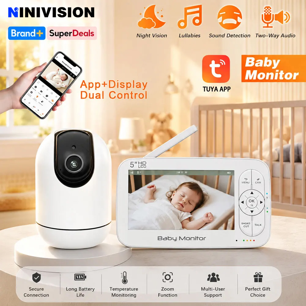 Zoom Audio Music - Inteligentna Niania Elektroniczna WiFi z 5-calowym