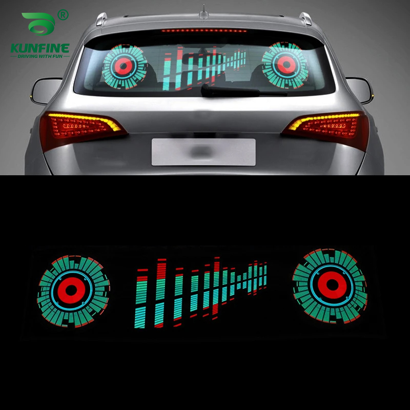 Audio Music Equalizer - Naklejka na szybę samochodową LED z