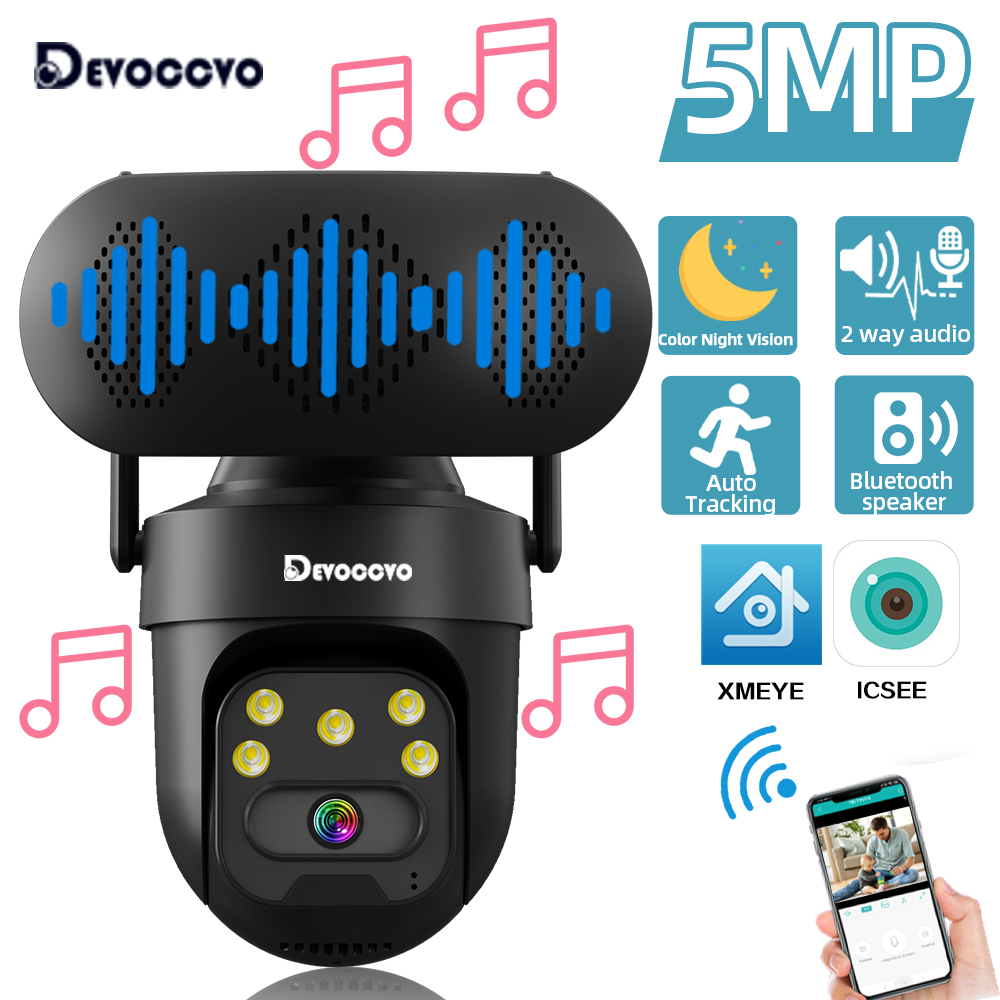 Audio Music Track - Kamera IP ICSEE 5MP WiFi PTZ