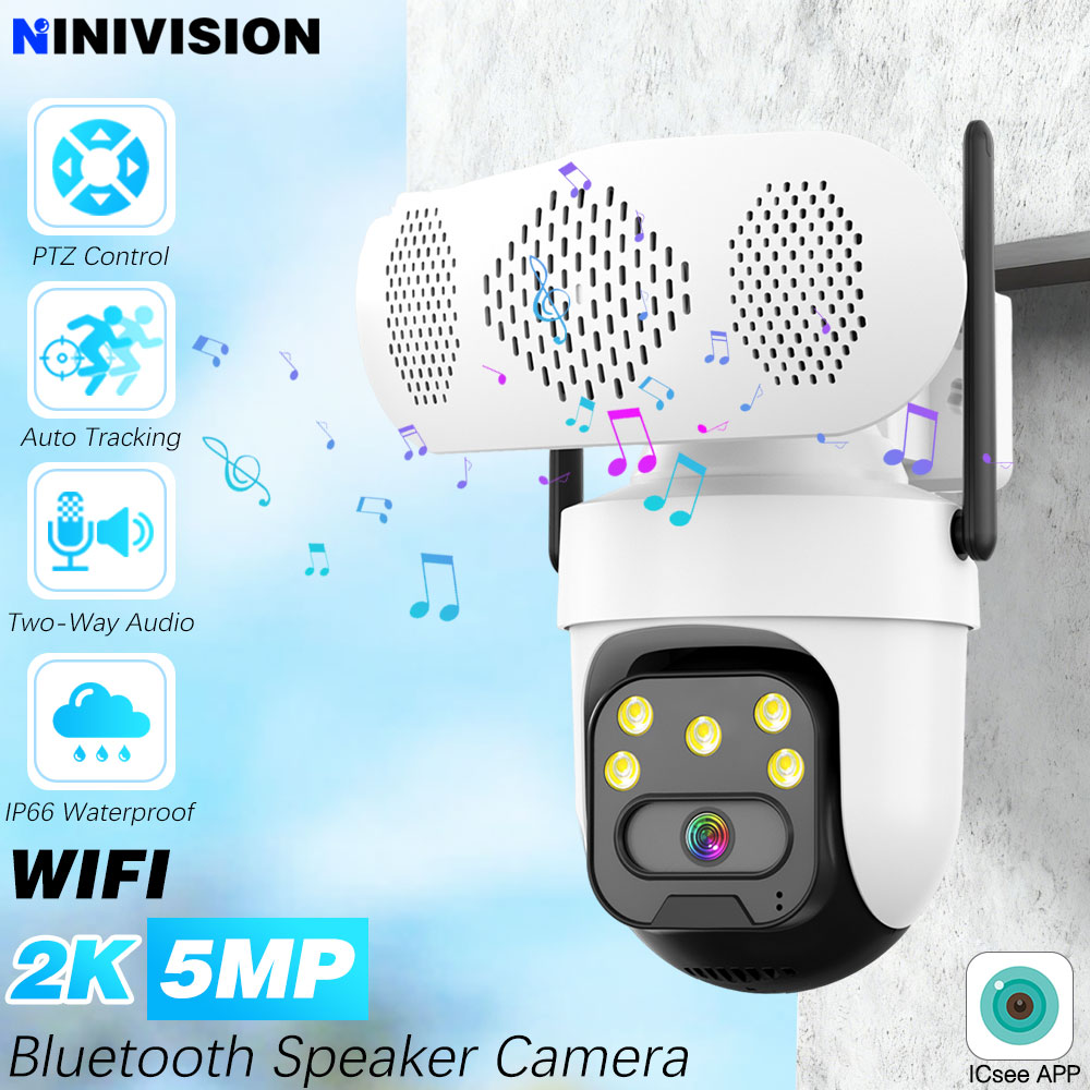 Audio Music Track - Kamera 5MP z odtwarzaczem muzyki, WIFI,