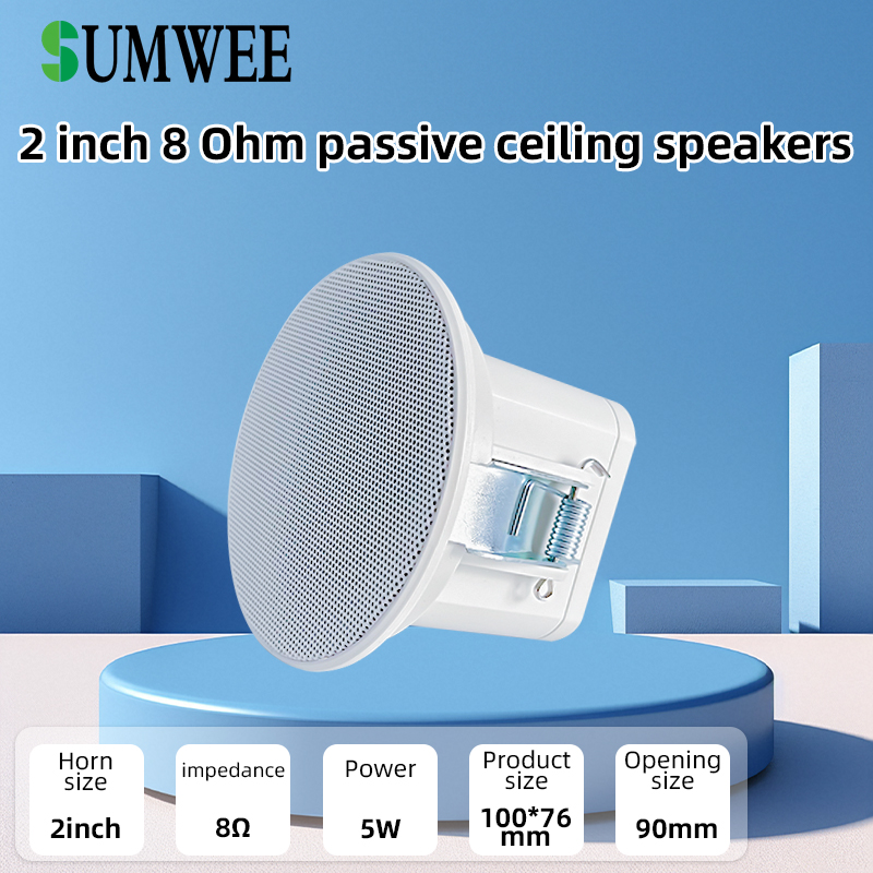 Audio Music System For Home - Miniaturowy głośnik sufitowy 2-calowy 8 Ohm