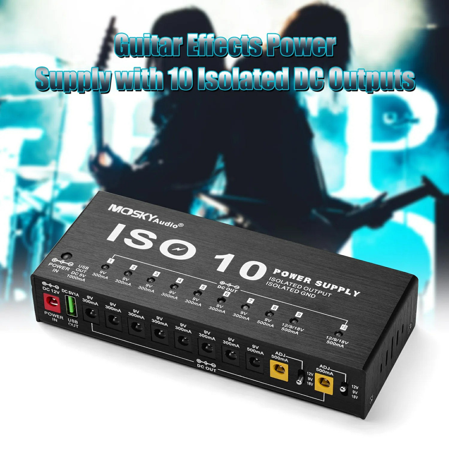 MOSKY ISO-10 Zasilacz do pedał – Looper Pedal Guitar recenzja i cena