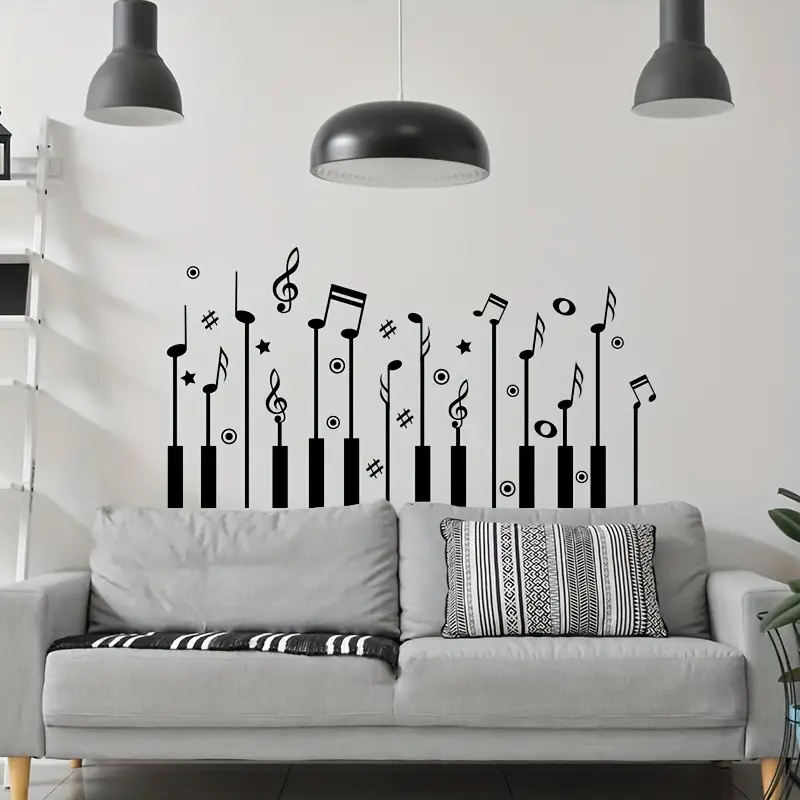 1pc Creative Wall Sticker, Mus – Audio Music Notes recenzja i cena