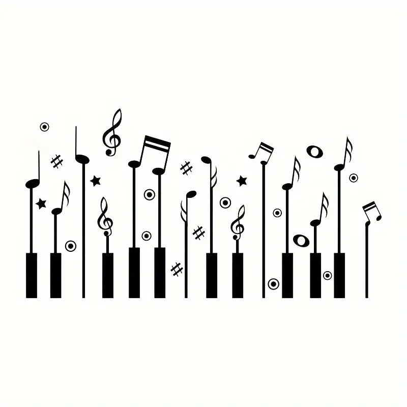 1pc Creative Wall Sticker, Mus – Audio Music Notes recenzja i cena