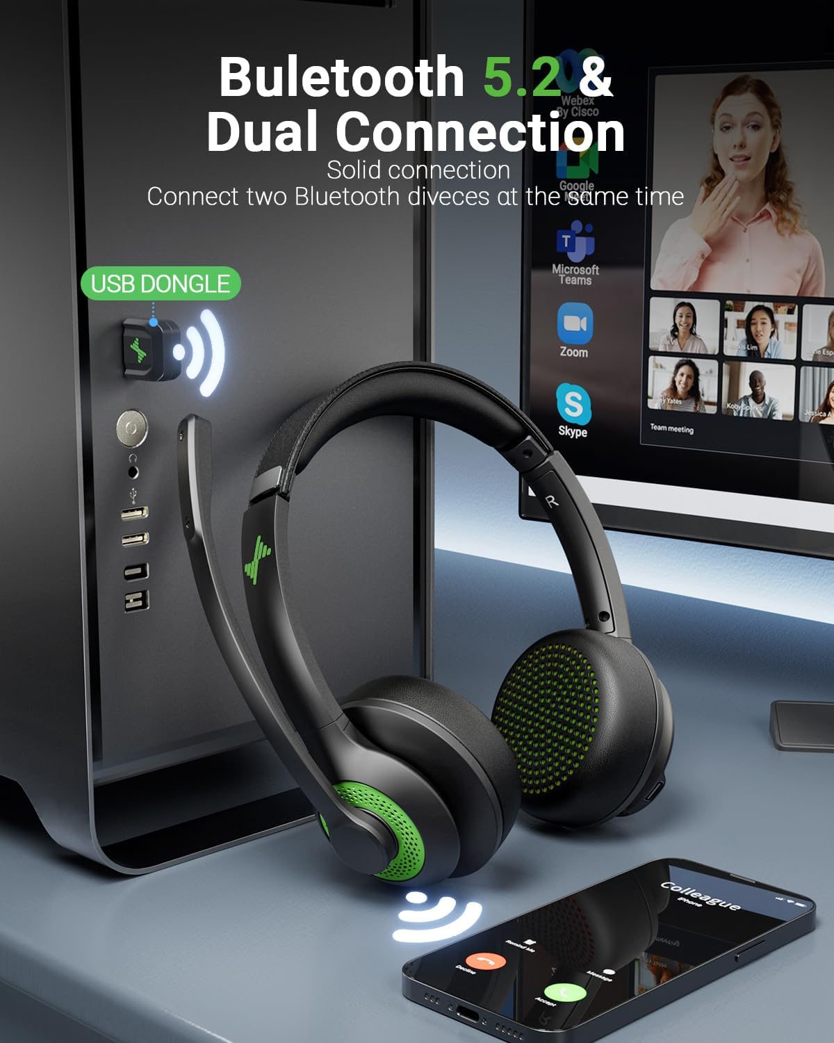 Bezprzewodowe słuchawki JIAMQI – Contact Pickup Mic recenzja i cena