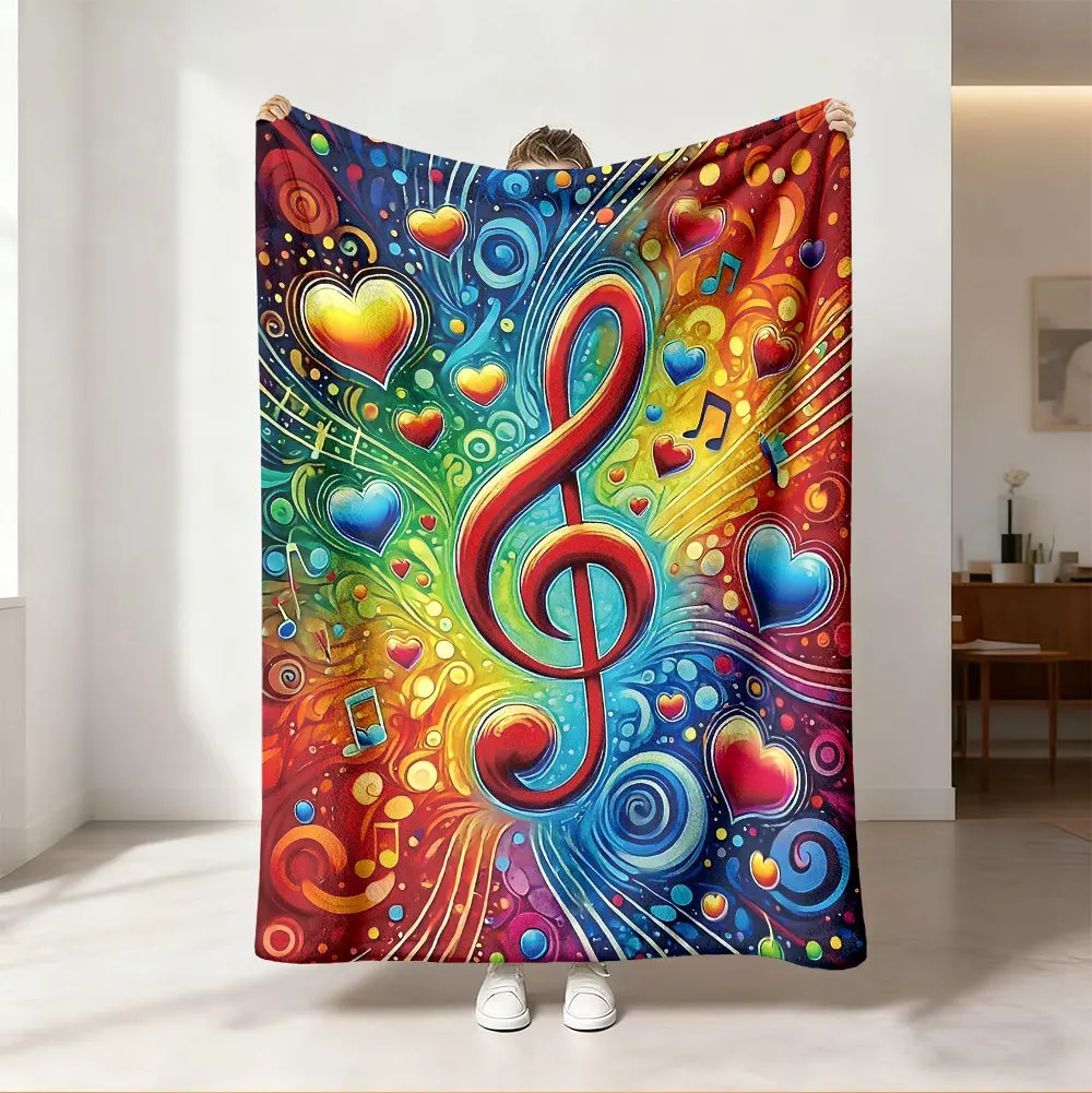 Koc z wesołym neonowym tęczowy – Audio Music Notes recenzja i cena