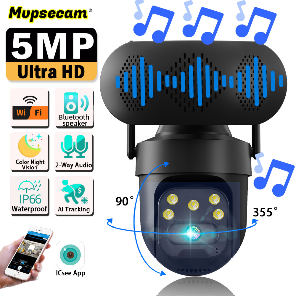 Kamera IP ICSEE 5MP WiFi PTZ z – Audio Music Track recenzja i cena