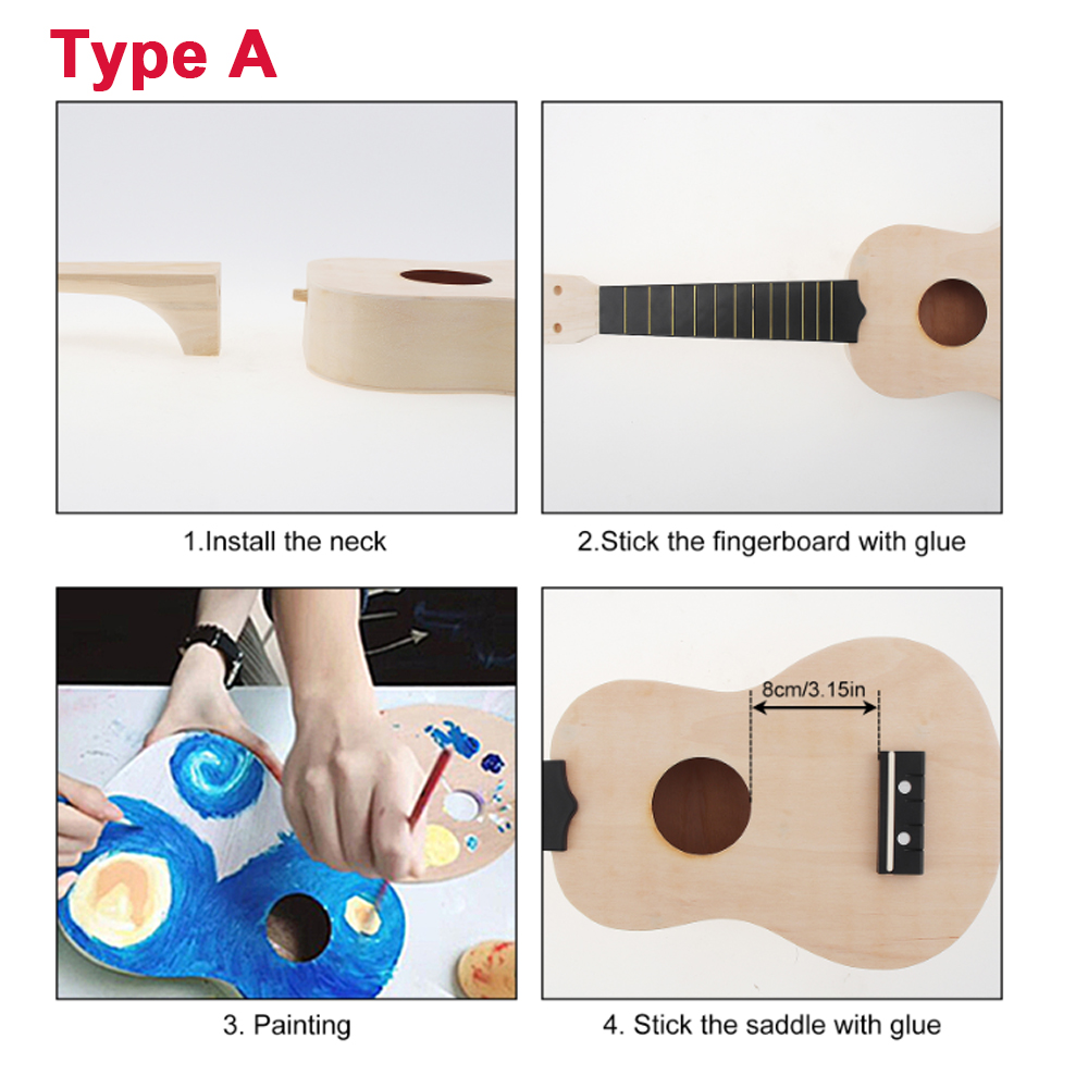 DIY Ukulele 21-calowy zestaw D – Ukulele Beginner Kit recenzja i cena