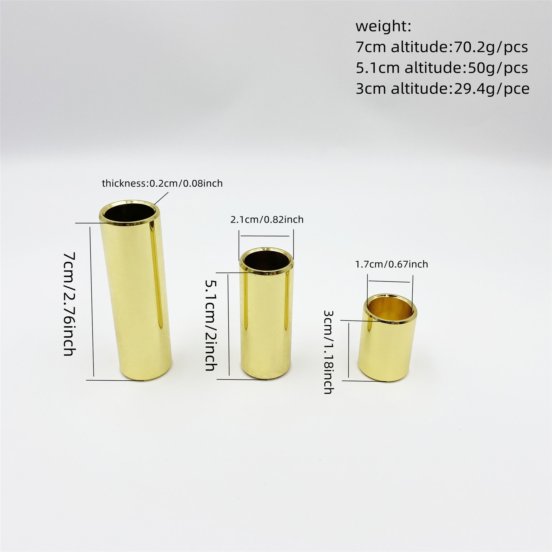 Zestaw 12 mosiężnych slide'ów  – Guitar Slide Tube recenzja i cena